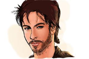 How to Draw Ian Somerhalder