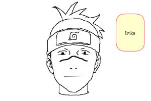 How to draw Iruka from Naruto