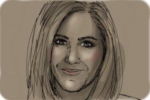 How to Draw Jennifer Aniston