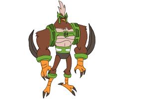 How to Draw Kickin' Hawk from Ben 10 Omniverse