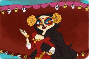 How to Draw La Muerte from The Book Of Life