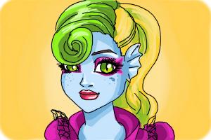 How to Draw Lagoonafire  from Monster High Freaky Fusion