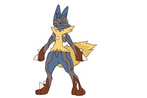 How to Draw Mega Lucario