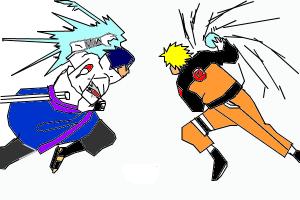 How to Draw Naruto Vs Sasuke