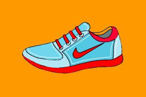 easy to draw nike shoes