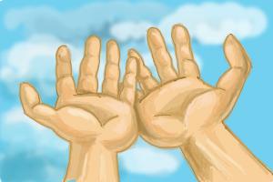 Drawing of Hands - Anime - Openclipart