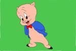 How to Draw Porky Pig from Looney Tunes