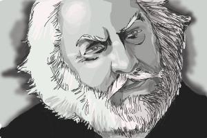 How to Draw President Snow, Donald Sutherland from The Hunger Games