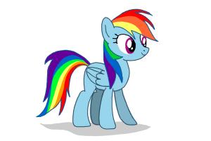 How to Draw a My Little Pony - Rainbow Dash, Easy Drawing Guides