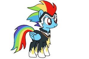 How to Draw Rainbow Dash, Zapp from Power Ponies