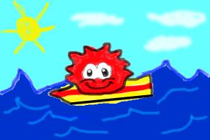 How to Draw Red Puffle