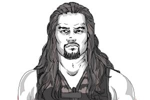 How to Draw Roman Reigns from WWE