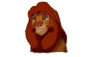 How to draw Simba from The Lion King