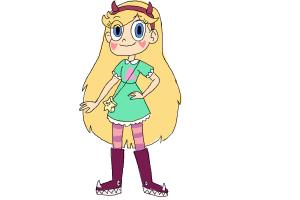 How to Draw Star Butterfly from Star Vs. The Forces Of Evil