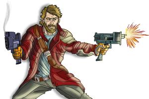 How to Draw Star-Lord, Peter Quill from Guardians Of The Galaxy