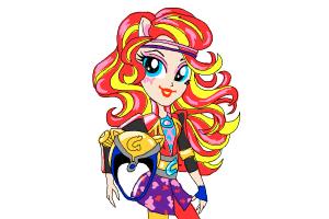 How to Draw Sunset Shimmer from My Little Pony Equestria Girls Friendship Games