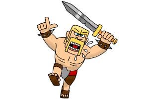 How to Draw The Barbarian From Clash Of Clans