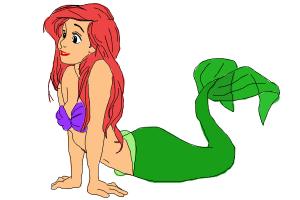 How to Draw  The Little Mermaid :**