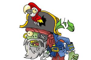 How to Draw The Pirate Captain from Plants Vs. Zombies 2