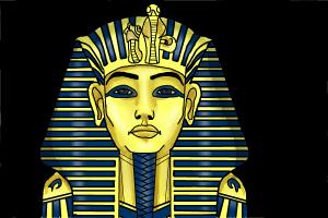 How to draw Tutankhamun's mask