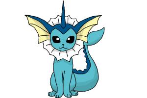 How to Draw Vaporeon from Pokemon