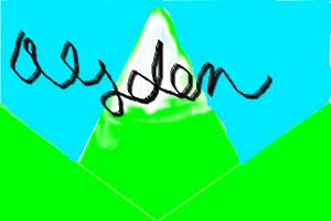 how to right "ayden" in cursive