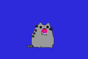 Pusheen Eating Donut