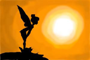 Tinkerbell Sunset Shadow Picture