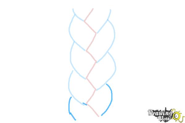 How to Draw a Braid - Step 4 How to Draw a Braid - Step 4