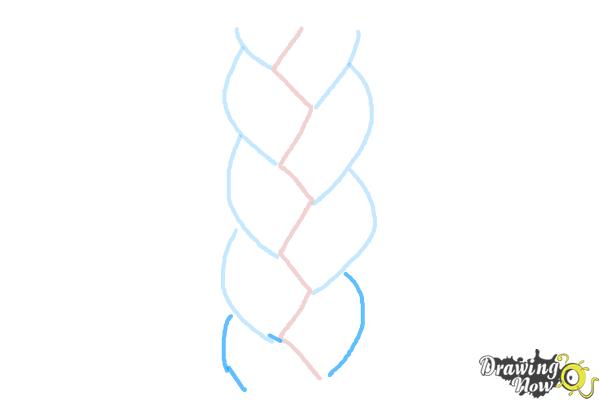 how to draw a braid step by step