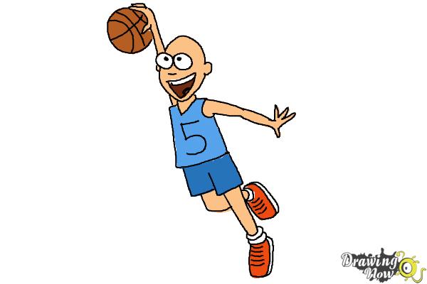 How to Draw a Basketball Player - Step 10