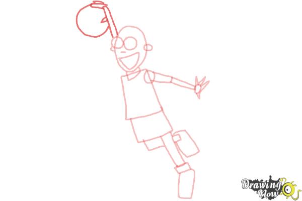 How to Draw a Basketball Player - Step 6