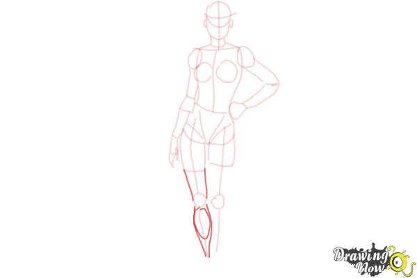 How to Draw Female Body - Step 12
