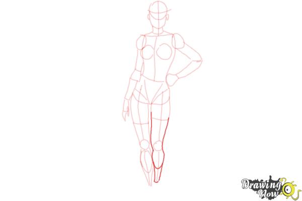 How to Draw Female Body - Step 13