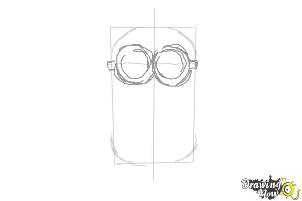 How to draw Kevin the Minion from Despicable Me - Step 3 How to draw Kevin the Minion from Despicable Me - Step 3
