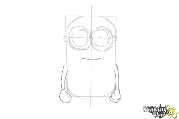 How to draw Kevin the Minion from Despicable Me - Step 4 How to draw Kevin the Minion from Despicable Me - Step 4