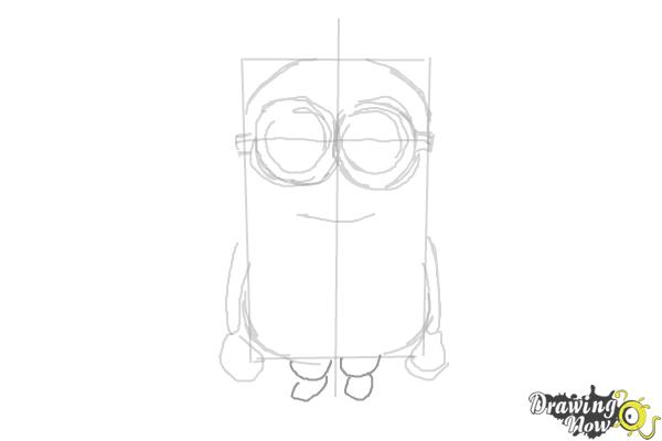 How to draw Kevin the Minion from Despicable Me - Step 5 How to draw Kevin the Minion from Despicable Me - Step 5