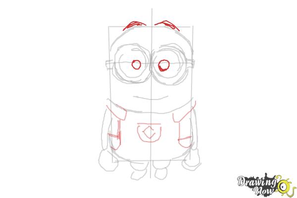How to draw Kevin the Minion from Despicable Me - Step 7