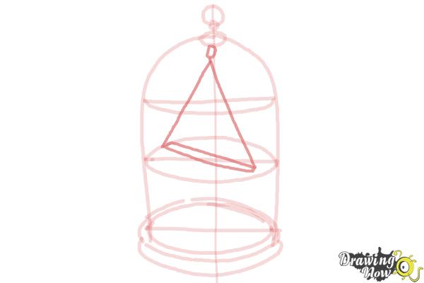 How to Draw a Bird Cage - Step 6