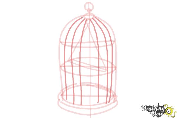 How to Draw a Bird Cage - Step 7