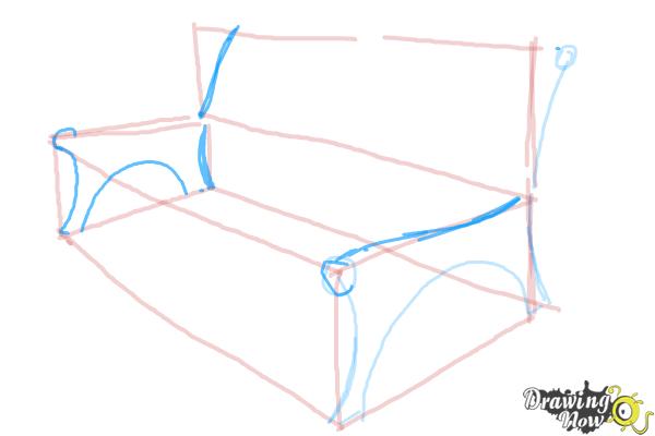 How to Draw a Bench - Step 5