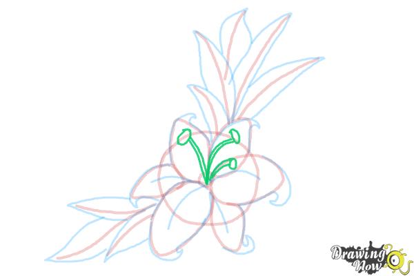 How to Draw a Beautiful Flower - Step 12