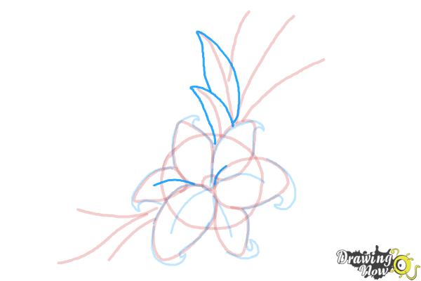 How to Draw a Beautiful Flower - Step 9