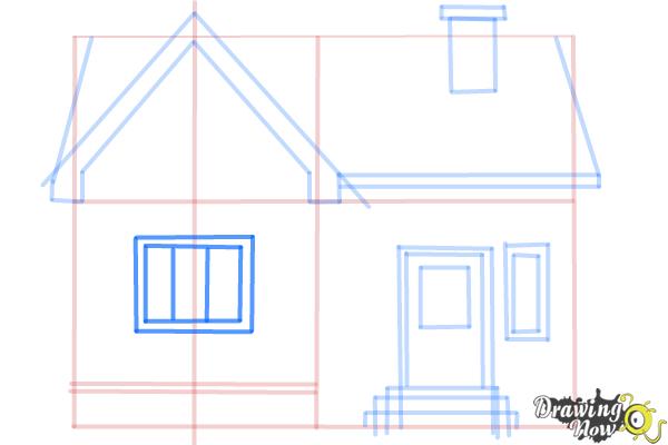 How to Draw a Big House - Step 10