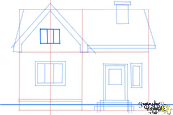 How to Draw a Big House - Step 11