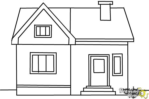 Simple House Drawing for Kids Easy Steps