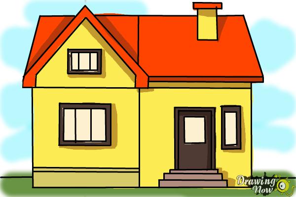 Featured image of post Simple House Drawing With Color