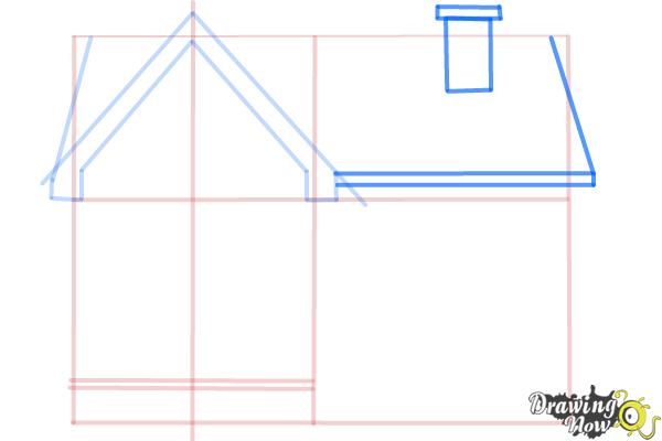 How to Draw a Big House - Step 6