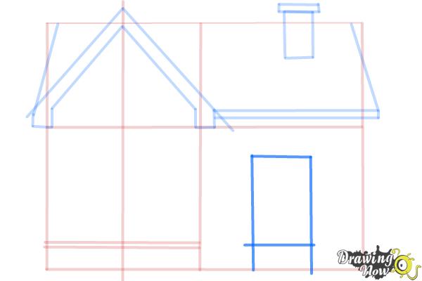 How to Draw a Big House - Step 7