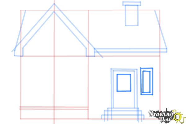 How to Draw a Big House - Step 9